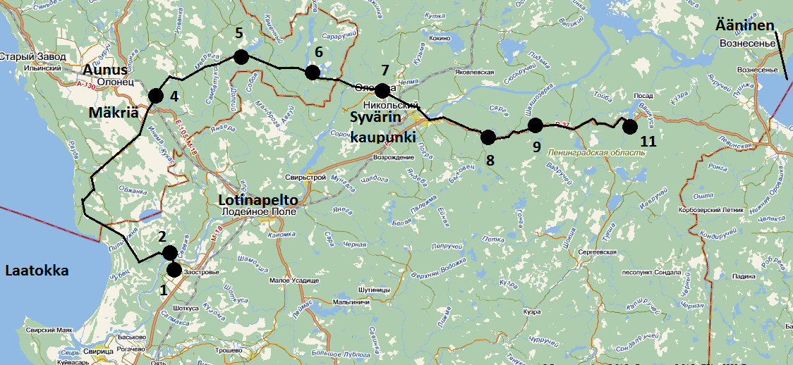 TAULUKKO 7. 6./KTR 4:n sijainti joulukuu 1941 1942 Nro Aika Paikka Tehtävä tai toiminta 1 27.10.- 5 km Kuuttilahdesta kaakkoon Asemien teko, korsujen rakentaminen 3.12.