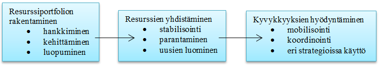 29 Kuvio 3 Resurssijohtamisen prosessi Sirmonia ym.