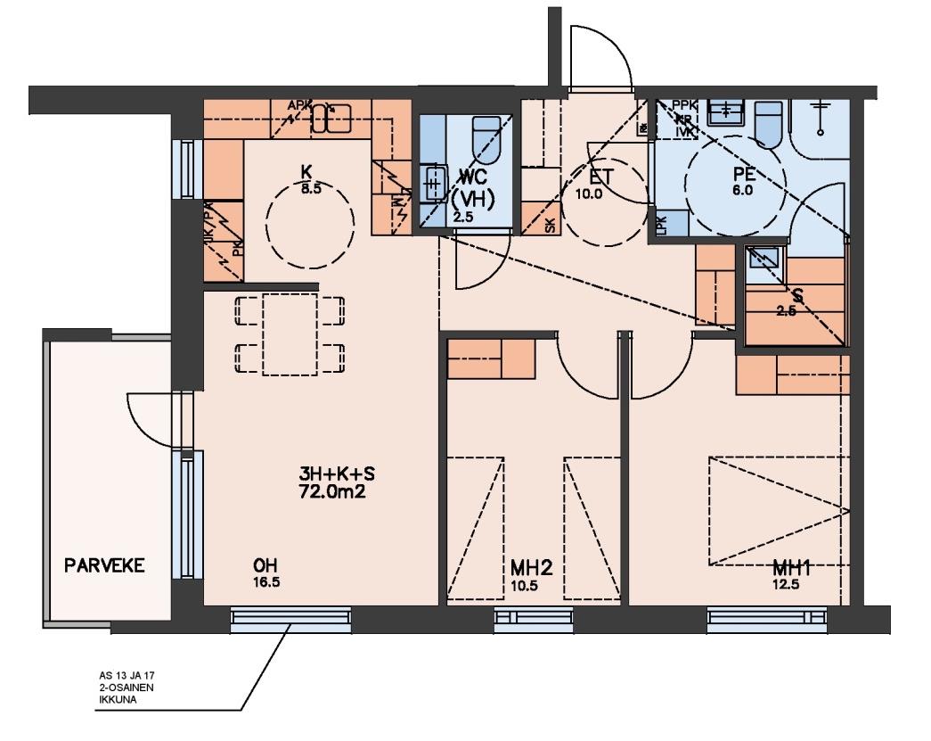 3h + k + s 72,0 m2 as 5 1.