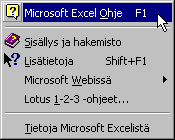 4 Excel Opas - siirretään kursori paikkaa, jonne kopioitava teksti halutaan.