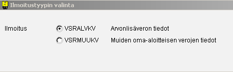 Verotili/Kausiveroilmoitus 16 (26) Lisäominaisuudet käytössä: Talouden ohjaus Kirjanpito ja budjetointi Kausiveroilmoitus Ylläpito Ylläpidossa näkyvät laskennassa muodostuneet kuukausittaiset