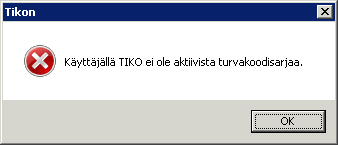 Lokakuu 2012 8 (14) Tämän jälkeen turvakoodisarja pitää ensin aktivoida Aktivoi -painikkeesta. Tämän jälkeen turvakoodisarja pitää tulostaa ja lähettää käyttäjälle. 1.5.