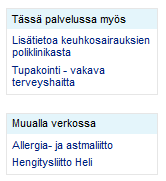 Ylätunniste / Valikko Loimaan aluesairaala Salon aluesairaala Kulkuyhteydet Päivystys Palvelut ja poliklinikat Ensiapu Henkilöstöterveydenhuolto Keuhkosairauksien polikliniikka Kirurgian yksikkö