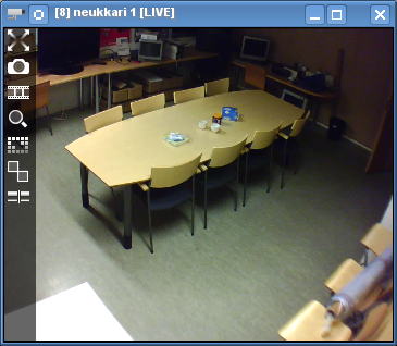CHAPTER 2. TALLENTIMEN KÄYTTÖ 8 Figure 2.2: Kameraikkuna Kameraikkunoita voidaan siirrellä ja niiden kokoa muuttaa vapaasti aivan kuten muitakin työpöydän ikkunoita.