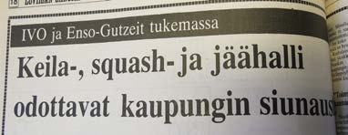 Luonnon armoilta tekojäälle Koko seurahistorian ajan olivat puuhamiehet tehneet kaupungille esityksiä tekojääradasta.