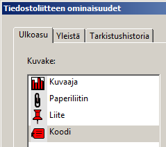 Seuraavaksi annetaan symbolille ulkoasu, vaikkapa punainen tarralapuntapainen.