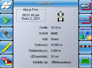 b. Ohjauksen asetus -näyttö Valitse, kun haluat avata Ohjauksen asetus -näytön. Tämä osio antaa yleiskuvan Ohjauksen asetus -näytöstä. b5 a b4 c b1 b2 b6 b3 b7 Kuva 6-23.