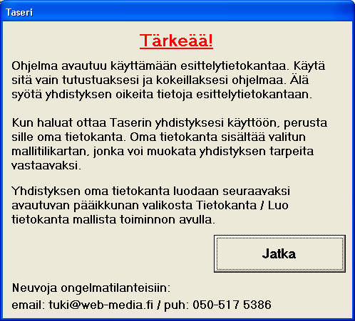 Kun tietokone on käynnistynyt uudestaan, tulee asennusohjelma käynnistää uudestaan. Aseta asennus-cd takaisin asemaan.