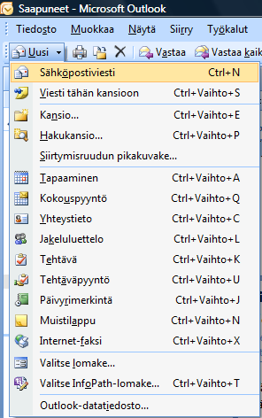 Outlook Oulu 10.12.2008 Kimmo Rousku sivu 6 Jos saat järjestyksen ja näkymän aivan sekaisin, valinnalla Palauta nykyinen näkymä saat palautettua oletusnäkymän voimaan.