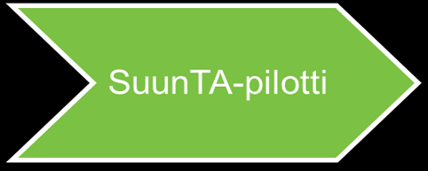SuunTA-pilotti Koostuu kahdesta valtionavustushankkeesta Tampereen SuunTAP ja Lahden SuunTAP Mukana kaksi suun th:n tietojärjestelmää, Lifecare ja WinHIT Hankkeiden toteutusaikataulu 2014 2015 (