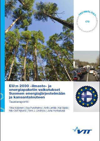 EU:n 2030 ilmasto- ja energiapolitiikan vaikutukset Suomen energiajärjestelmään ja kansantalouteen Päästökaupan ulkopuolisia (EPKS)-päästöjä tulisi vähentää EU:ssa 30 % vuodesta 2005.