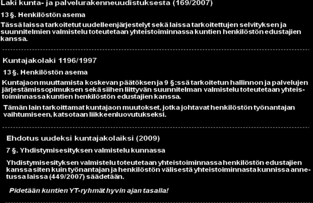 kuntajakoselvitykseen ja mitä