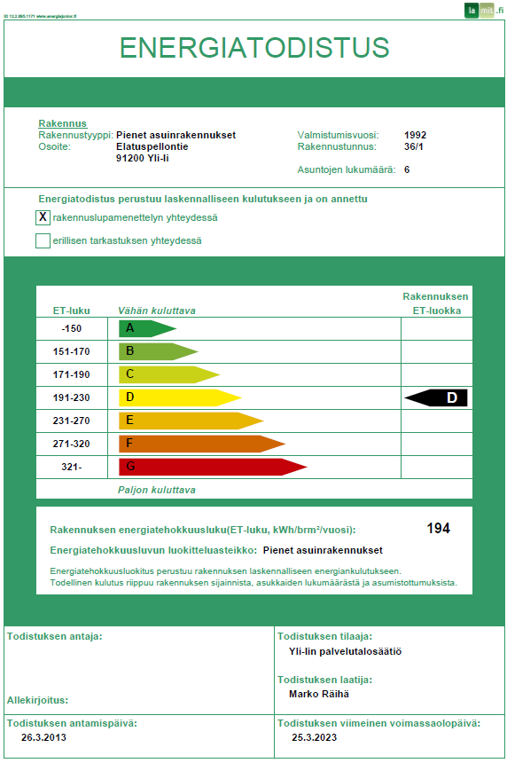 ALKUPERÄISEN RAKENTEEN