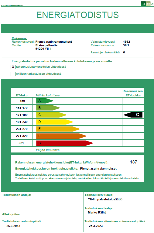 YLÄPOHJAN LISÄERISTÄMISEN