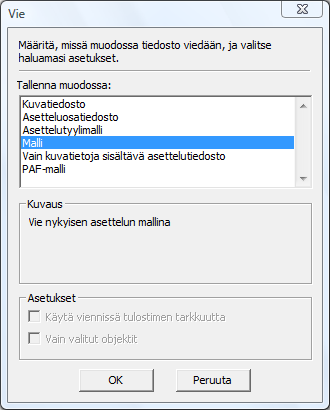 7 Asettelujen mukautus 5. Valitse asettelualueelta siirrettävä osa ja vedä se haluttuun kohtaan. 6. Valitse osat, joiden kokoa tulee muuttaa, ja venytä ne halutun kokoisiksi.