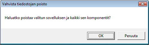 8 VM-100:n poistaminen 1. Windows Vista /Windows 7 Valikosta [Ohjauspaneeli] - [Ohjelmat] - [Ohjelmat ja toiminnot]. Esiin tulee [Muuta sovellusta tai poista se] -valintaikkuna.