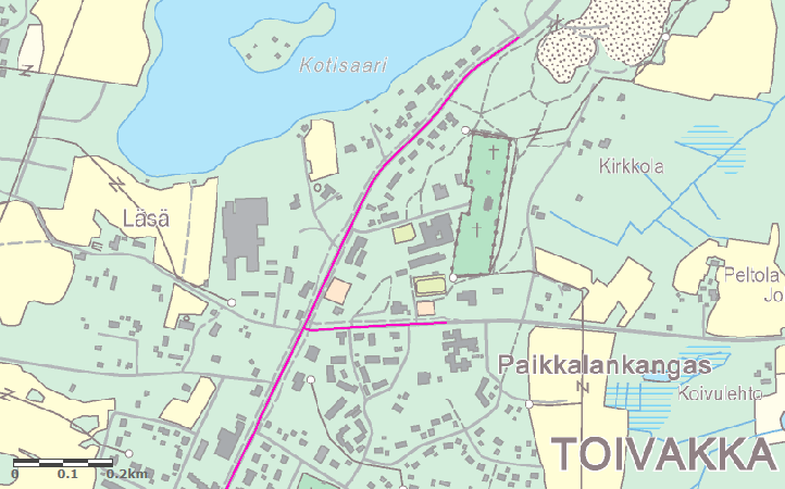 FCG SUUNNITTELU JA TEKNIIKKA OY Raportti 6 (9) 2.5 Joukkoliikenne Kuva 6. Yhdistetyt pyörätiet ja jalkakäytävät yleisillä teillä suunnittelualueen läheisyydessä.