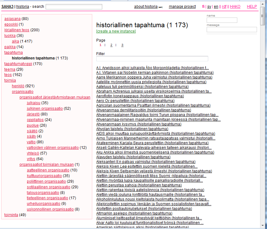 Finnish History Ontology HISTO