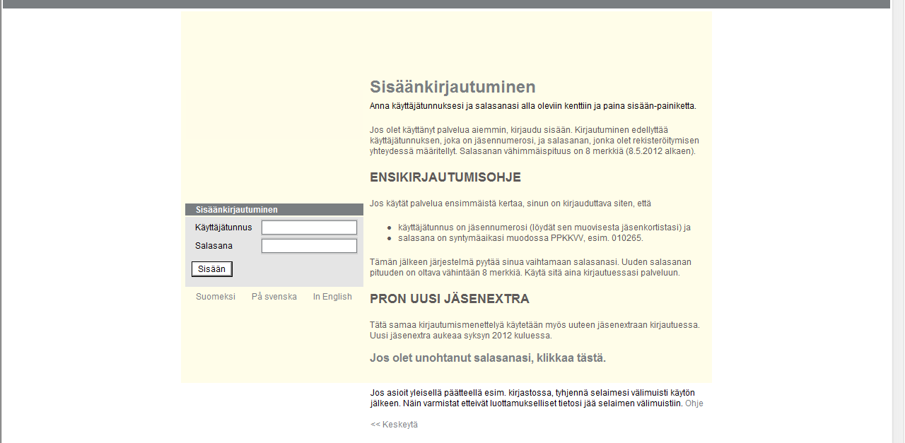 reunassa on Pro+ jäsenille.