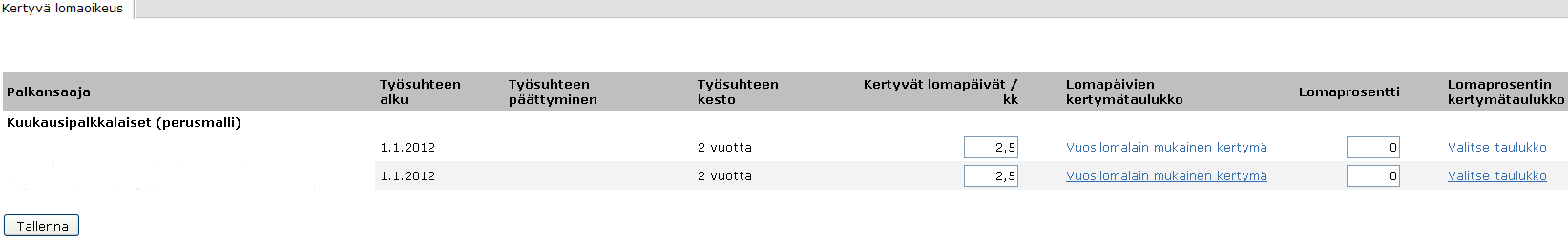 9 Muokkaa painikkeen takaa valitaan Liitä palkansaaja tilityspisteeseen, alasvetovalikosta valitaan oikea palkansaaja ja tallennetaan hänet tilityspisteelle.