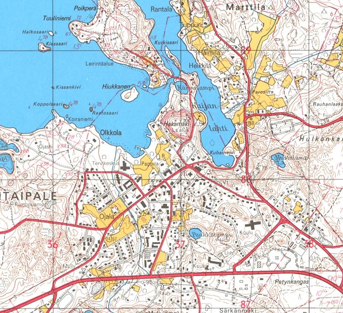 1985 (1980) Uuden valtatien varteen, Särkänmäkeen ja Petynkankaalle, kaavoitettiin teollisuustontteja 1970-luvulla.