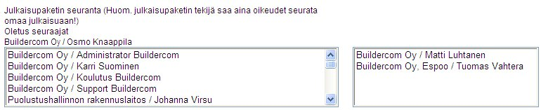 19 (30) Valinta mitä seuraajat näkevät Oheisella valinnalla voidaan erikseen määrittää mitä Seuraajiksi valitut henkilöt voivat nähdä julkaisuraporteissa julkaisun ollessa avoimena.