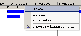 MSProject 2002 22/32 Työn käynnistyessä tallennetaan Todellinen alkaminen (Actual Start) muistiin ja vastaavasti työn tullessa valmiiksi kirjataan muistiin Todellinen päättyminen (Actual End).