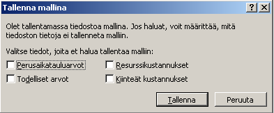 MSProject 2002 5/32 2. Suunnitteluvaihe 2.1. Projektisuunnitelman luonti ja tallennus Valitse Tiedosto/Uusi (File/New).