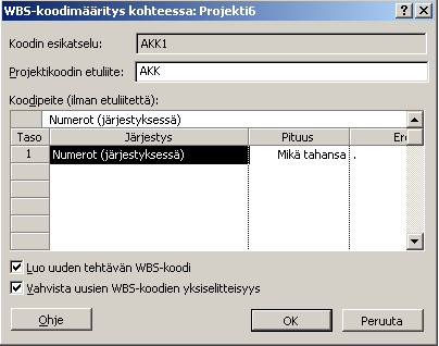 MSProject 2002 7/32 2.3.2. Projektin yhteenvetotehtävän asetus Yhteenvetotehtävä näyttää koko projektin keston ja yhteiskustannukset.