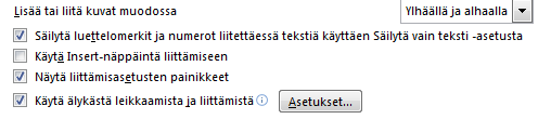 KR TT- koulutuskiertue Oulu - 10.12.2008 Office Kimmo Rousku 52 Lisää tai liitä kuvat muodossa Voit vaihtoehdon valitsemalla määrittää, kuinka Word lisää kuvia suhteessa asiakirjan tekstiin.