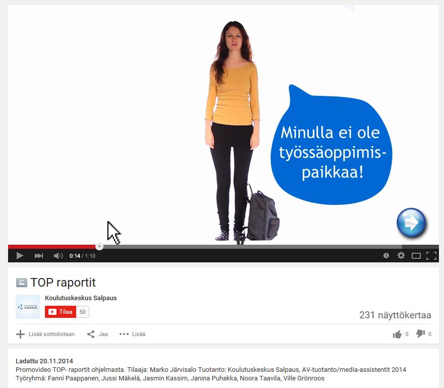 21 4. Lopputulokset projektissa (YouTube)