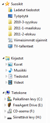 Windows 7:n uuteen konseptiin, kirjastoihin, viitattiin jo edellä.