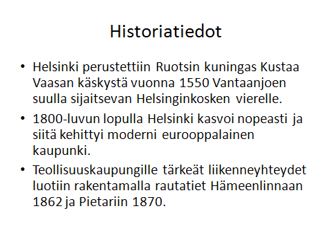 Amiedu Harjoitustehtävät 10 (33) 4. PowerPoint-harjoitustehtävät Seuraava tehtäväsarja on yksi kokonaisuus. Sinun tulee tehdä 10 diaa pitkä esitys.