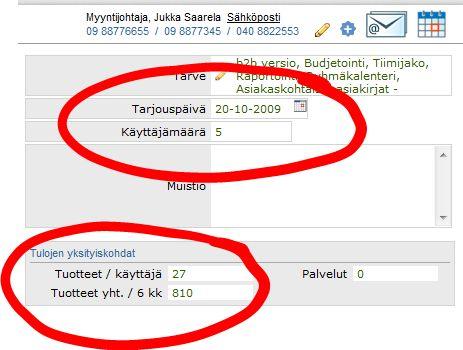 Esimerkissä teemme tarjouspohjan, jossa on vakiotekstiä, johon upotetaan myyntimahdollisuuslomakkeelta tarjouskohtaisia muuttuvia tietoja.