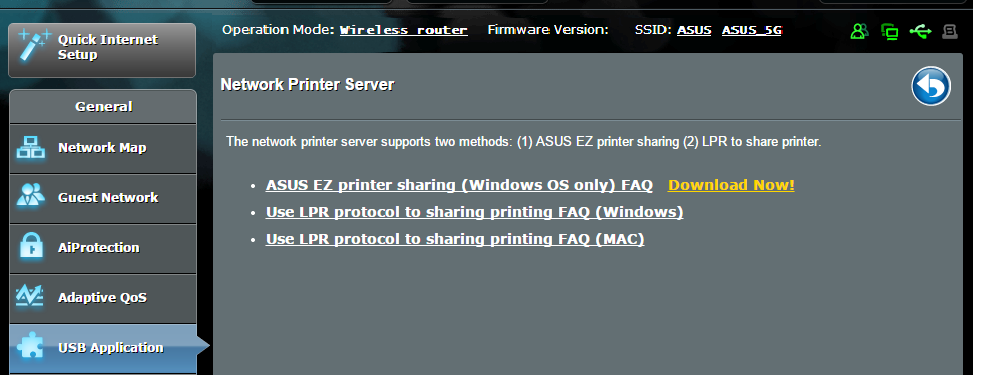 HUOMAUTUS: Tulostuspalvelintoiminto on tuettu Windows XP -, Windows Vista - ja Windows 7 -käyttöjärjestelmissä. EZ-tulostimen jakamistilan asettaminen: 1.