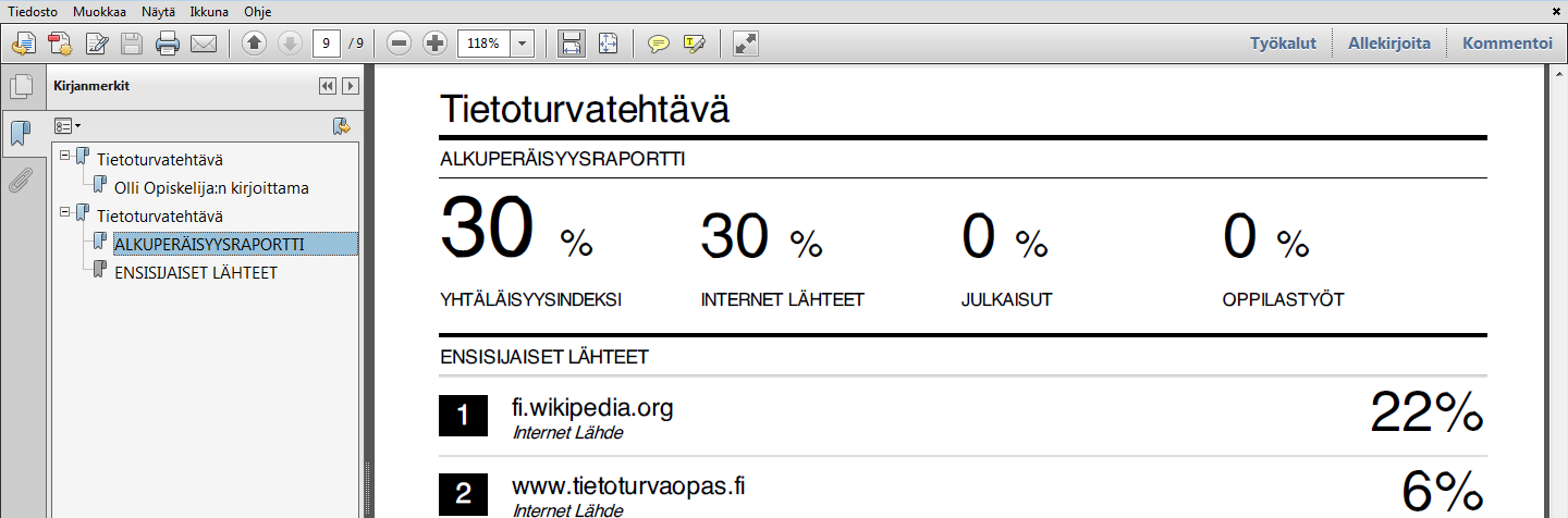 10 1.3 Raportin tulostus 1. Napsauta tulostin-kuvaketta. 2. Valitse Lataa PDF tämänhetkisestä näkymästä tulos... 2. 1. 3.