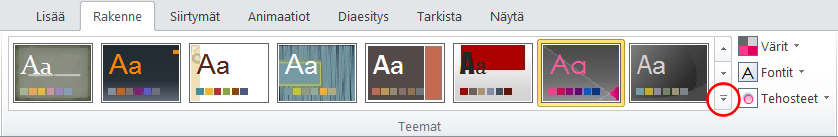 PowerPoint 2010 s. 3/23 Tekstikehyksen paikkaa ei pidä muuttaa, koska esityksestä tulee levoton eri sivuilla eri kohtiin ilmestyvien tekstien takia.