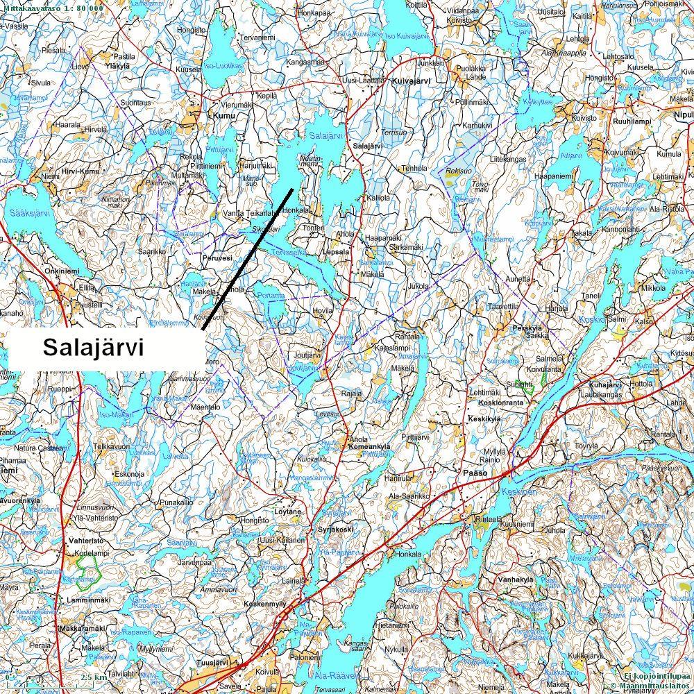 täplärapua. Kanta oli vastaajien mielestä heikko. Keskiseen on viime vuosina istutettu muutaman kerran pieni erä järvitaimenia. Saaliit ovat jääneet suullisen tiedon mukaan heikoiksi. Kuva 35.