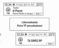 Radio 103 Liikennetiedotusten estäminen Liikennetiedotusten estäminen esim.