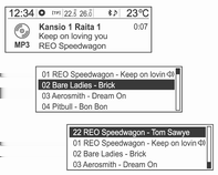 Audiosoittimet 109 Levyn poistaminen Kappaleen vaihtaminen Poista levy painamalla R-painiketta.