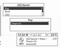 112 Audiosoittimet CD-valikko Haku... Käännä MP3 (WMA) -levyjen kohdalla monitoimisäädintä kohdassa CD-valikko, siirry kohtaan Hae... ja paina sitten monitoimisäädintä.