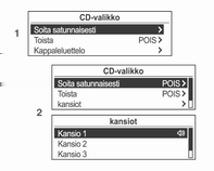 Johdanto 87 Faderi: Säädä etu/takakaiuttimien tasapainoa välillä etu 15 - taka 15 auton kuuden kaiuttimen järjestelmässä.