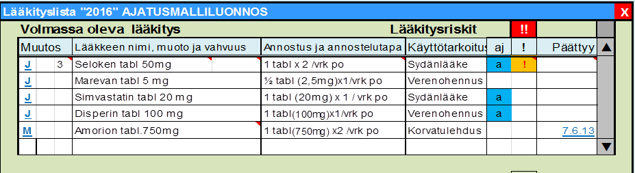 THP Valtakunnallinen Lääkityslista - Perusnäkymä (hahmotelma) Yksi valtakunnallinen lääkityslista Näytetään PTJ:ssä PTJ sääntöjen perusteella Käyttää hyväkseen THP tietosisältöä kattavampi kuin