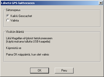 Magellan Geocache Manager 73 Lataaminen Magellan exploristiin 1. Kytke explorist pois päältä ja kytke se tietokoneen USB-liittimeen. 2. Käynnistä explorist.