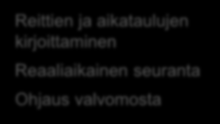 SKAT tietojärjestelmän tehtävät: Reaaliaikainen seuranta Hälytys Ääniyhteys Ohjaus valvomosta Tietotaulu Liikenneportaali Reittien ja aikataulujen kirjoittaminen Reaaliaikainen seuranta Ohjaus