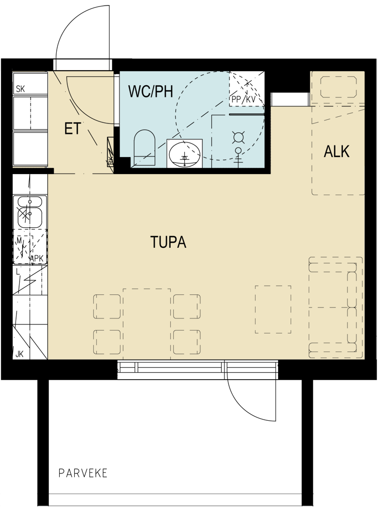 TUPAKEITTIÖ + ALKOVI / STUGKÖK + ALKOV 29,0 m 2 A5 1.krs / 1.vån A12 2.krs / 2.vån B11 2.krs / 2.vån P 0 1 2 3 4 5 1/100 ALUSTAVA / MUUTOKSET MAHDOLLISA.