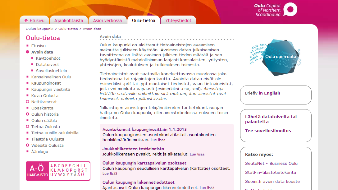 Avointa dataa elinvoiman ja sovelluskehityksen polttoaineeksi Juhani Heikka,