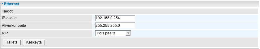 Asetukset Lähiverkko LAN Lähiverkko (LAN) on tässä Ethernet-verkko, jossa toimii yksi tai useampia koneita samassa sisäisessä verkossa.