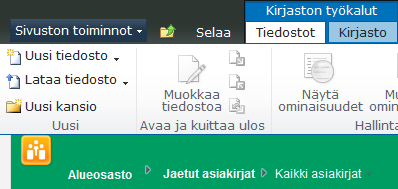 14 3.9 Asiakirjan lataaminen tiedostokirjastosta tietokoneelle Jos tarvitset kopion tietokoneellesi jostakin asiakirjasta, tee näin: 1. Mene tiedostokirjastoon, jossa asiakirja sijaitsee. 2.