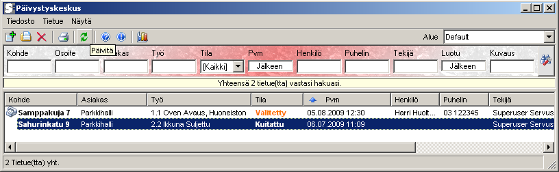 sisäiseen ja ulkoiseen raportointiin (mm.